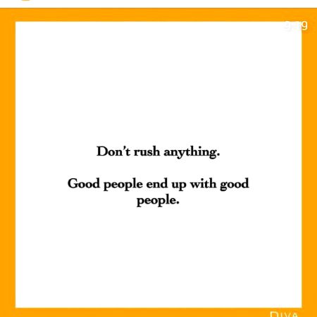 Don't rush....
