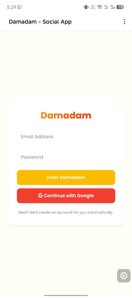 Damadam Social App -