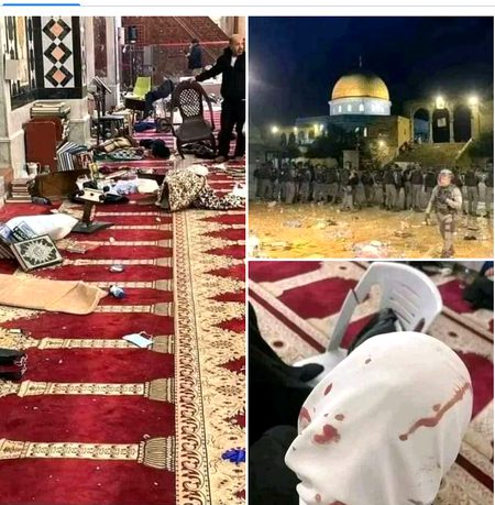 خدا کی قسم اگر عمر بن الخطاب ؓ اسےدیکھ لیتے تویہودنیوں کے لیےکہی چھپنے کی جگہ نہ بچتی۔
اور اگر خالد بن الولید ؓ دیکھ لیتےتو اسّی تلواریں توڑ دیتے اور ان کا خون ٹھنڈا نہ ہوتا۔
اگر معتصم باللہ دیکھ لیتے تو اپنی بہن کےآنچل پہ گرے خون کے ایک ایک قطرے کے بدلےستر ستر لاشیں نہ گرا دیتے تب تک سکون سے نہ بیٹھتے..!
اے مسلمانو کیا تمہارے  رگوں میں خون جم گیا۔
اے اللہ اس ماہ مقدس کے صدقے فلسطینیوں کی غیب سے مدد فرما😥😥😓