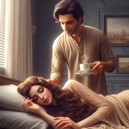 زندگی کی حسین ترین صبح وہ ہو گی
جب دائیں رخ کروٹ لینے سے میری آنکھیں سب سے پہلے آپ کو دیکھیں گی
اور میں ہاتھ بڑھا کر آپ کے ماتھے پر بکھرے بالوں کو تھوڑا اور بکھیر دوں گا
جب میں آپ کے کان کے پاس بوسہ دے کر کہوں گا " اٹھ جائیں میری جان صبح ہو چکی ہے 
کبھی تو ایسا دن آئے گا نا انشاء اللہ .....