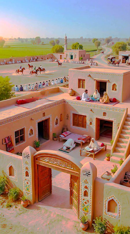 دیہات میں سچی محبت، سادہ خوشیاں اور عبادت کا سکون ہوتا ہے۔
Village life has pure love, simple joys, and peaceful faith..🫰