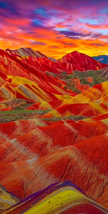 Rainbow mountains