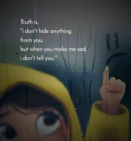 I don't tell you