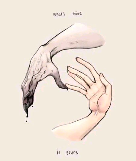 My hand and yours never letting go..
