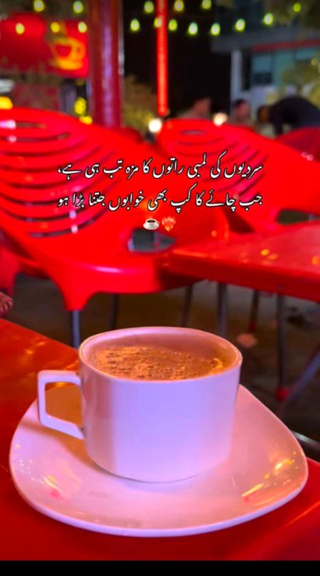 آہستہ آہستہ ٹھنڈ میں اضافہ ہو رہا ہے دھیمے دھیمے چائے کا مزہ دوبالا ہو رہا ہے