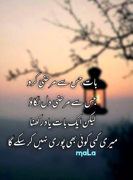 میری کمی تم کو یاد رھے گی۔