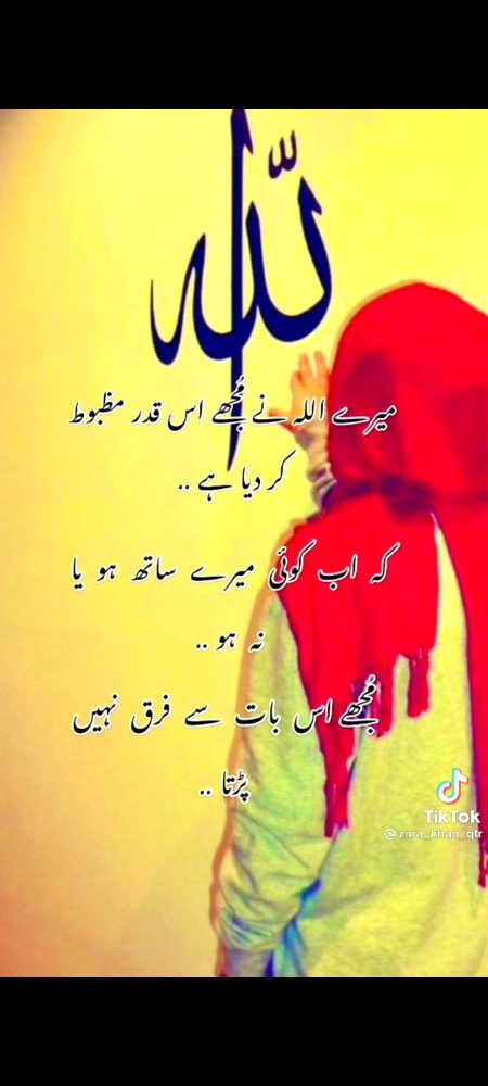 Iynay rishton ka kia faida . Jb hr dukh tkleef akely hi katni h tu..jhud ko itna mzboot kr lo k apna ghum khud hi utha sko🖤