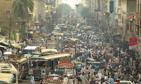 Traffic Saddar,karachi.