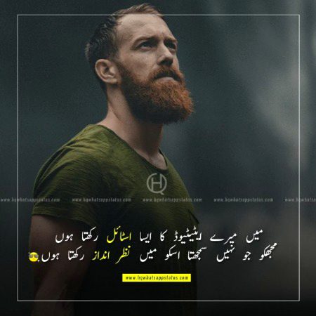 میں میرے ایٹیٹیوڈ کا ایسا اسٹائل رکھتا ہوں
مجھکو جو نہیں سمجھتا اسکو میں نظر انداز رکھتا ہوں