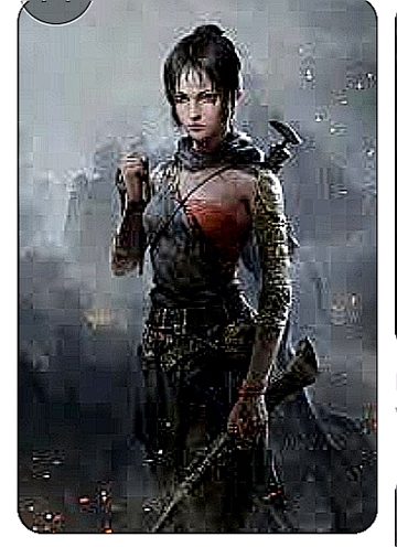 Painting figter girl