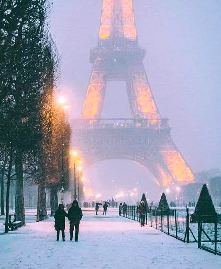The winter in France