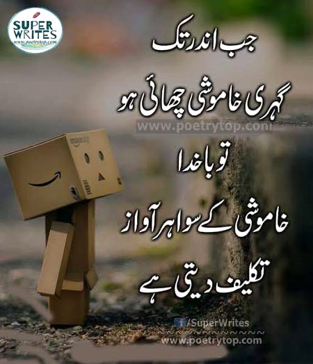 khamoshi K Siwa Har awaz Takleef dti hy