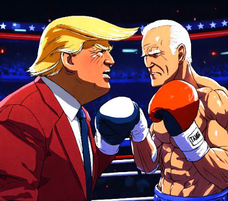 President Trump boxing