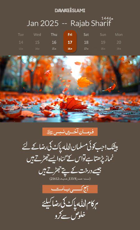 *آج کی اچھی بات*
*16 رجب شریف 1446ھ*
*17 جنوری 2025 جمعہ*