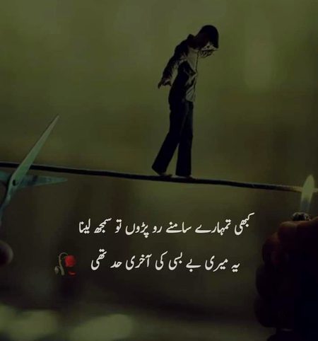 کچھ اس طرح سے چھوڑا اس نے
کہ ساری عمر قصور ڈھونڈتے رہے اپنا