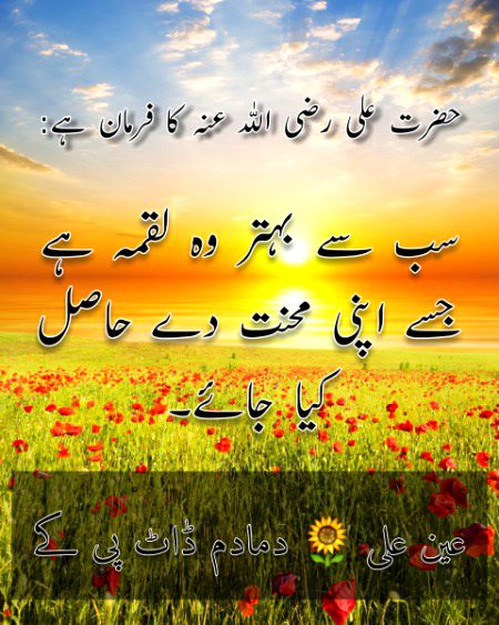 قولِ مولا علی رضی اللہ عنہ