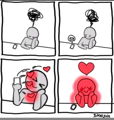 When u have a text from the right person ☺❤