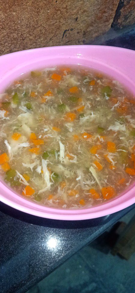 Chicken Veg Soup Made By Me🥰 Yummy 😋😋😋