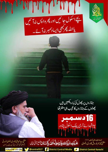 *بچے سکول جائیں اور واپس نہ آئیں*
*یا اللہ پھر کبھی ایسا دسمبر نہ آئے*