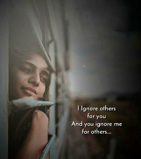 I ignore....