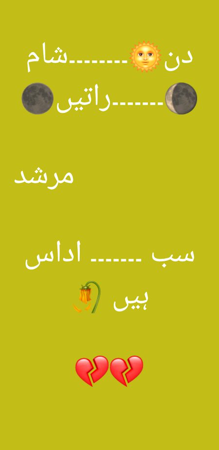 😞😞... udaas rehty hy bas yuhi...
log dil ka rogi samjty hy