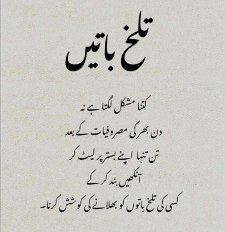 تلخ باتیں۔۔۔۔😭