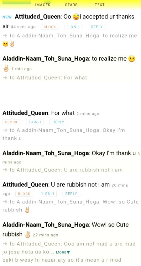 ѕнαнzαιв, I'm rubbish. Look, this girl is calling me rubbish. Btw, what r her times?