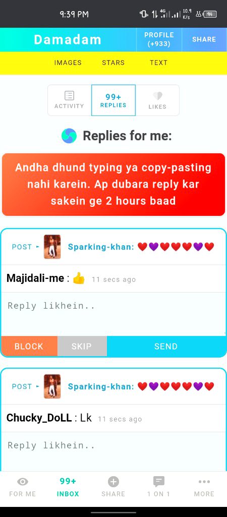 Sorry ye ghazab phr se agaya hai thu sirf likes no comments