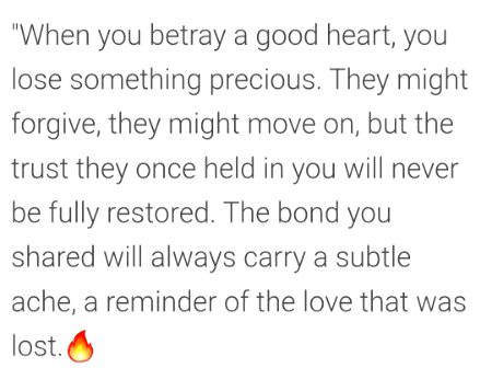 “Restoration doesn’t come from words or apologies, but from consistent actions, honesty, and time. Trust can’t be rushed—it is rebuilt slowly, step by step.”