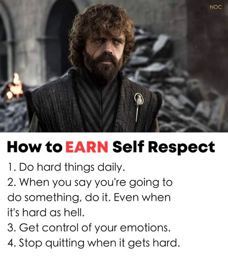Self respect 😎
