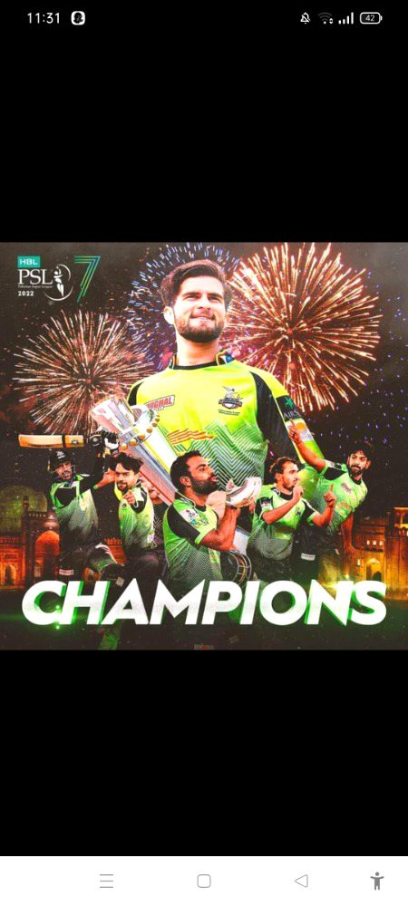 New champion 🏆 psl
