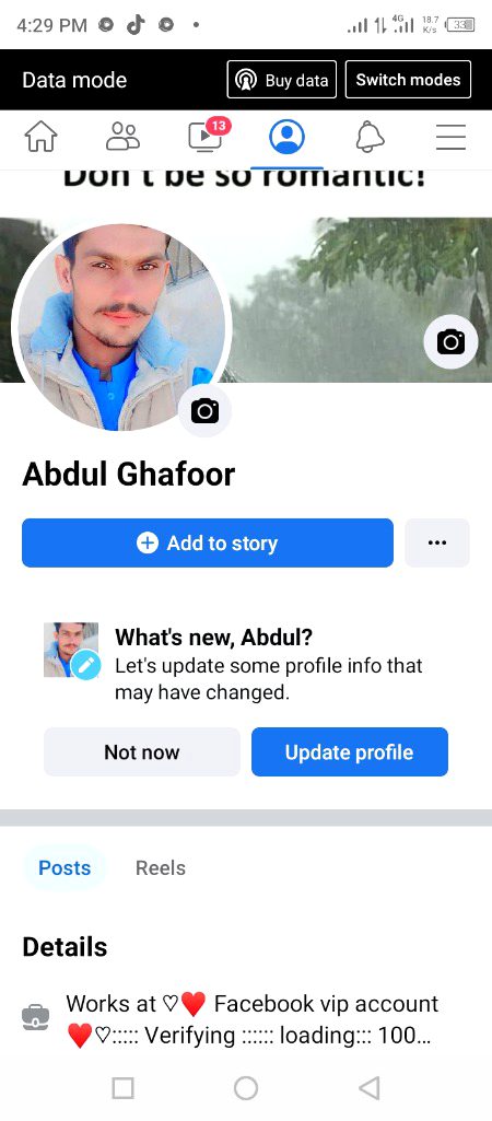 Hi friends this is my Facebook account.