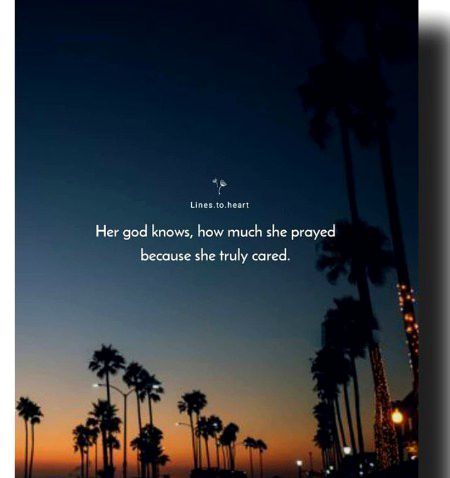She truly cared