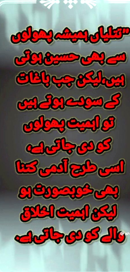 Khoobsorti achi shkal m nahi hoti ..sb se asal khubsoorti ap ka apna rawayya h✅