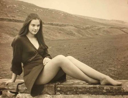 1970s portrait of beautiful girl.