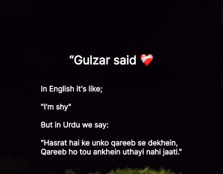 When gulzar said...