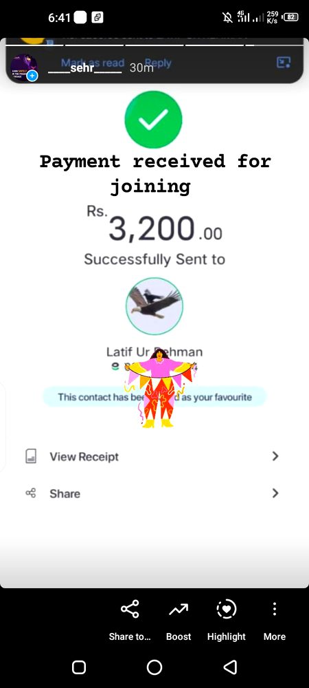 Allhmdullah new joining payment received if u interested online business contact with me 100%desensitized technology system