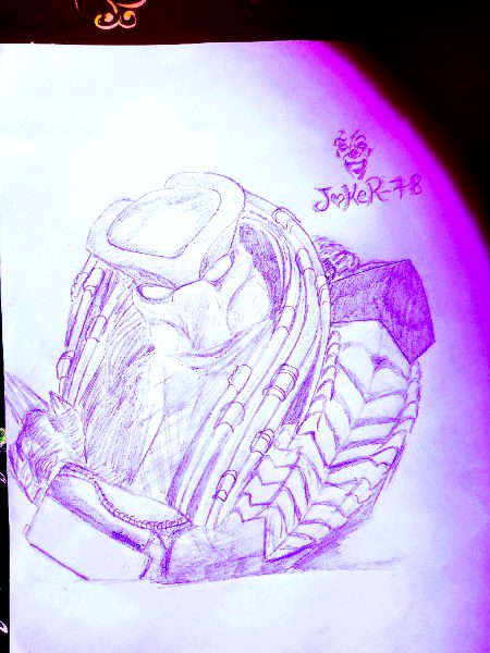 AVP ALIENS VA PREDATOR MOVIE IMAGE DRAWING JOKER_78  ARTIST PAINTINGS WALA