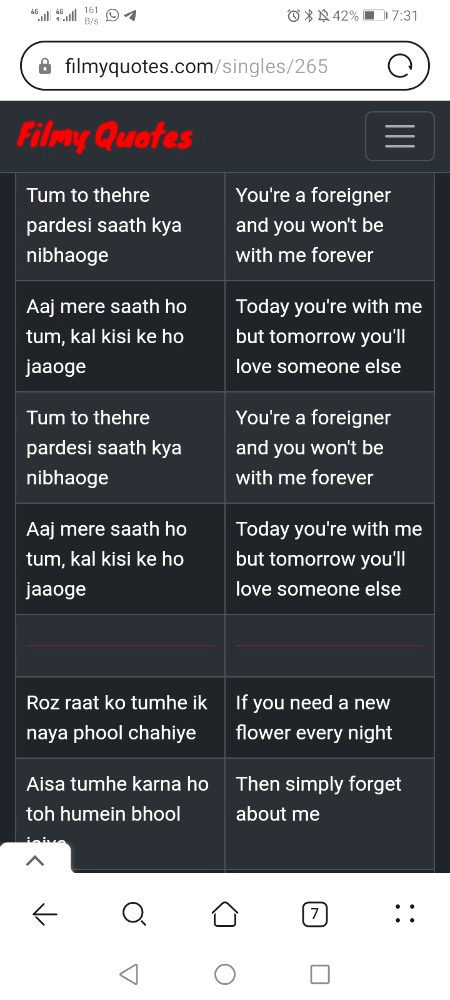 Tym too thray pardasi 7th kiya...