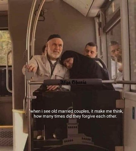 "If you see a married couple still in love through the years, you may think how lucky they are. 
But in marital relations, there's no such thing as luck.
They made many compromises, they overlooked each others faults. 
They forgave many mistakes and endured many problems. They spent years learning to understand one another.
"Love has never been a matter of luck. It's mutual giving, compromise, shared dreams, care, respect, mercy and patience. ❤