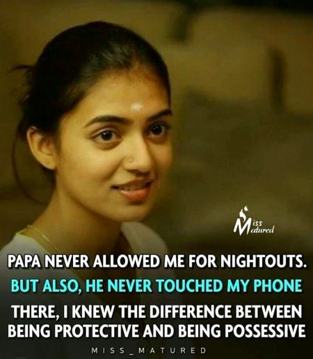 Papa never...