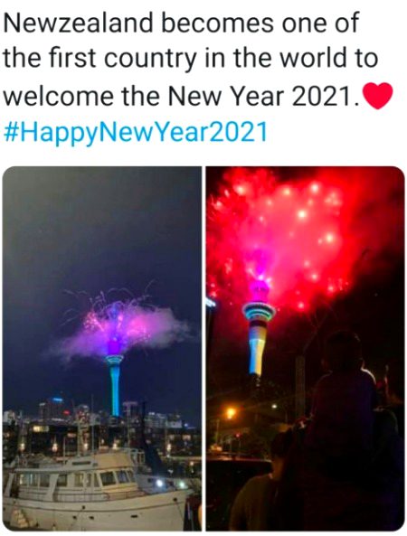 New Year celebration in NewZealand