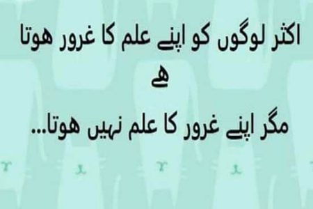 'اگر علم کی وجہ سے انسان کے اندر غرور آ جاہے تو مزید علم حاصل کرنا ممکن نہیں رہتا'