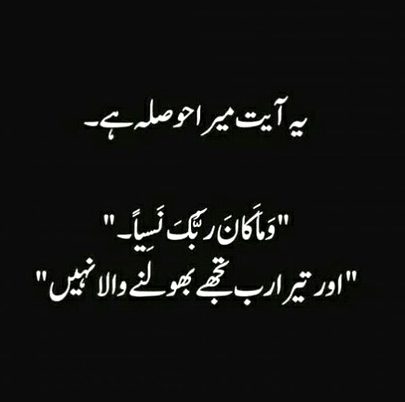 Beshak..mera rab bhoolne wala nh..!❤❤💯