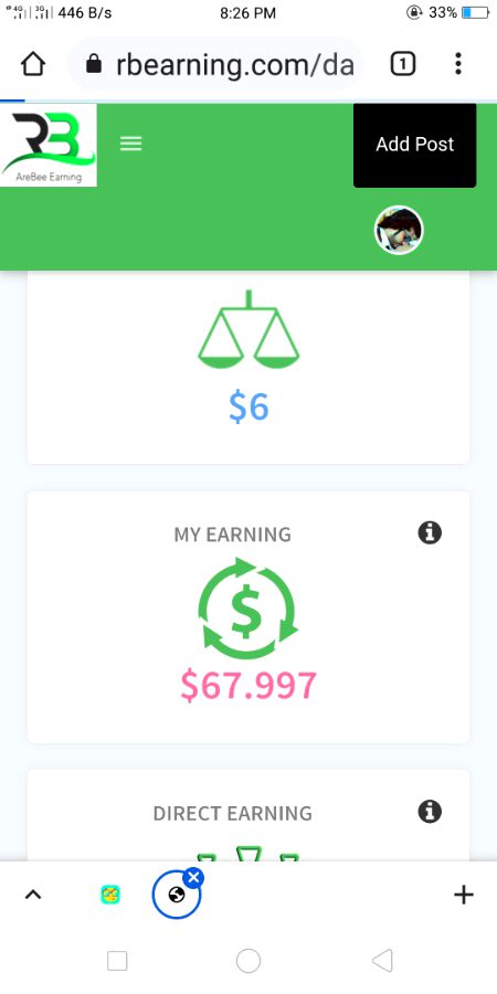 You can earn 6$ per hour