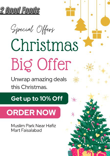 “On the wonderful occasion of Christmas, enjoy a 10% discount on all fast food items.”