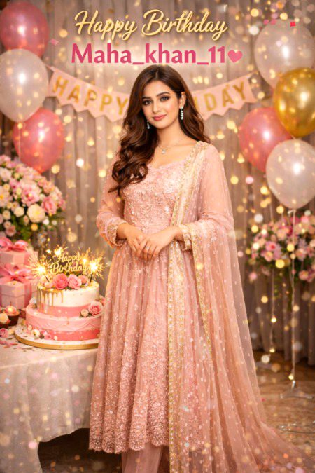 سالگرہ مبارک Maha_khan_11 🎉🎂✨
اللہ کرے آپ کا دن مسکراہٹوں، محبت اور خوبصورت لمحوں سے بھرا ہو۔
ہمیشہ خوش و خرم رہیں، چمکتی رہیں اور آپ کے تمام خواب پورے ہوں 
🌸💖
