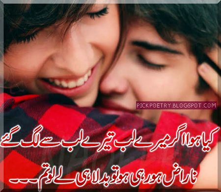 کیا ہوا میرے لب تیرے لبوں لگ گے 
ناراض ہو تو بدلا ہی لے لو
