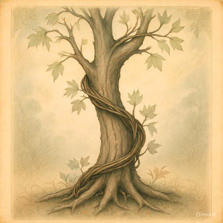 سچّی محبت ۔۔۔۔
اَمر بیل" کی طرح ہوتی ہے۔"
جس کی جڑیں نہیں ہوتیں
مگر پھر بھی یہ ۔۔۔
بڑی چاہت سے
سوکھے درخت سے لپٹی رہتی ہے ۔۔۔ !!
🌿🍁🌿🍁🌿🍁