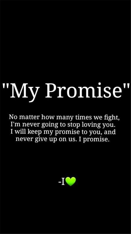 My promise